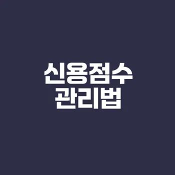 신용점수 올리기 2023년 완벽가이드