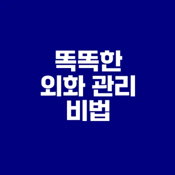 외화통장 활용법과 환테크의 모든 것