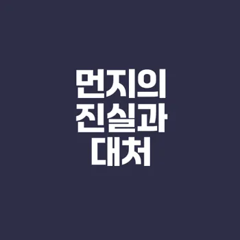 먼지의 발생 원인과 유해성은 무엇인가
