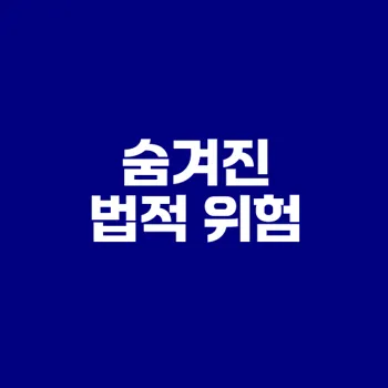 범죄 아닌 착각 외 법적 제재의 실체