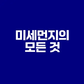 미세먼지의 위험성과 해결법은 무엇인가