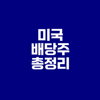 미국 배당주 리스트 분석과 투자 전략