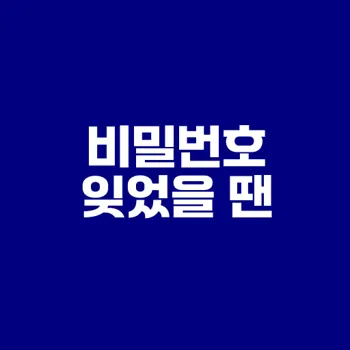 캐리어 비밀번호 잊었을 때 대처 방법은