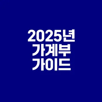 2025년 생활비 가계부 어떻게 사용할까