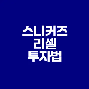 스니커즈 리셀 투자 수익 올리는 법