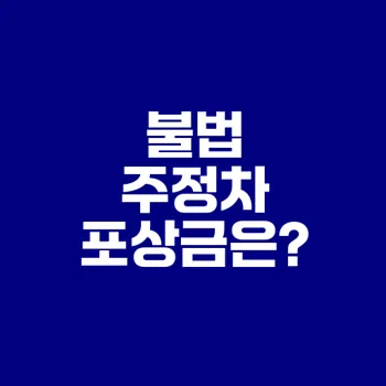 불법 주정차 신고포상금 제도 현재 상태는?